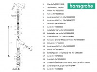 RECAMBIOS MONOMANDO BIDE METROPOL HANSGROHE